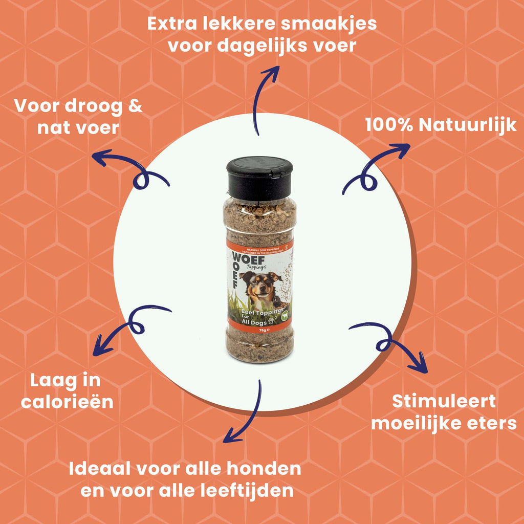 Hondenvoer Toppings - Rund Smaak